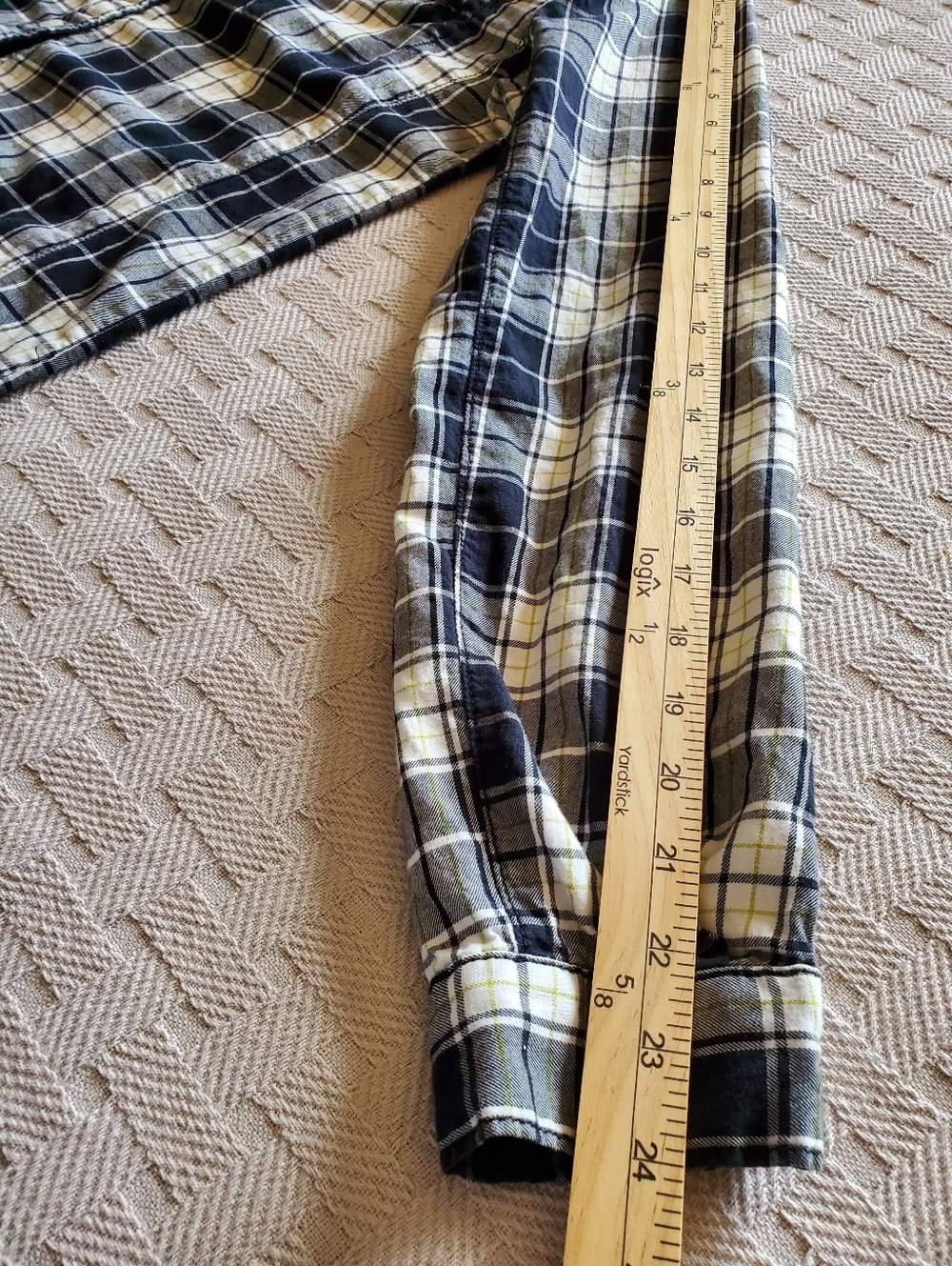 Aerie Oversized Flannel Shirt Black White Plaid Loungewear Sleep Tunic - Picture 8 of 9